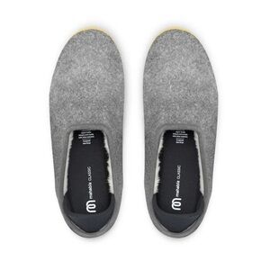 Mahabis Womens' wool felted lined classic gray slip on slippers
